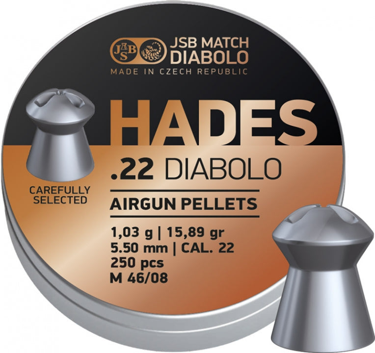 JSB Hades .22 15.89gr (250) (10PKt Special Inc Postage)