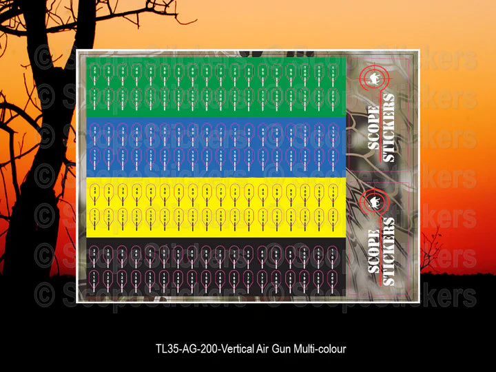 Turret Lable (200M/YRD) Vertical Numbers