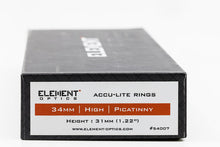 Load image into Gallery viewer, Element Optics Accu Lite, 34 mm Scope Mounts With Picatinny Base (High 31mm)
